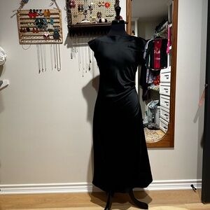 Banana Republic semi formal satin black dress